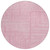 8' Pink And Ivory Round Geometric Washable Indoor Outdoor Area Rug Transitional Style - Pink, Ivory Color