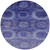 8' Purple And Beige Round Medallion Washable Indoor Outdoor Area Rug