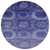 8' Purple And Beige Round Medallion Washable Indoor Outdoor Area Rug