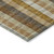 9' X 12' Wheat Ivory And Brown Plaid Washable Indoor Outdoor Area Rug