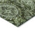 8' Olive Green Charcoal And Gray Round Floral Medallion Washable Indoor Outdoor Area Rug