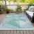 9' X 12' Mint Green And Aqua Geometric Washable Indoor Outdoor Area Rug