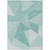 9' X 12' Mint Green And Aqua Geometric Washable Indoor Outdoor Area Rug