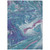 8' X 10' Teal Blue Purple And Pink Abstract Washable Indoor Outdoor Area Rug