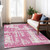 10' X 14' Blush And Ivory Abstract Washable Indoor Outdoor Area Rug - 608219353995