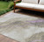 8' X 10' Taupe And Lavender Abstract Washable Indoor Outdoor Area Rug