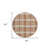 8' Copper Gold And Gray Round Plaid Washable Indoor Outdoor Area Rug