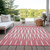 10' X 14' Blush And Ivory Geometric Washable Indoor Outdoor Area Rug - 606114981282