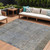 10' X 14' Taupe And Ivory Abstract Washable Indoor Outdoor Area Rug - Taupe, Ivory