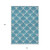 10' X 14' Teal Blue And Ivory Geometric Washable Indoor Outdoor Area Rug Transitional Style - Teal Blue, Ivory Color
