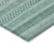 10' X 14' Turquoise And Aqua Striped Washable Indoor Outdoor Area Rug
