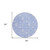 8' Sky Blue Denim Blue And Ivory Round Floral Washable Indoor Outdoor Area Rug