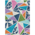 8' X 10' Dark Blue Green And Pink Geometric Washable Indoor Outdoor Area Rug