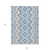 9' X 12' Navy Blue And Denim Blue Geometric Washable Indoor Outdoor Area Rug