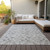 9' X 12' Silver Beige And Taupe Geometric Washable Indoor Outdoor Area Rug