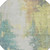 8' Pale Aqua And Ivory Round Abstract Washable Indoor Outdoor Area Rug