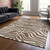 9' X 12' Brown And Beige Animal Print Washable Indoor Outdoor Area Rug