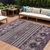 10' X 14' Purple Plum And Gray Tribal Washable Indoor Outdoor Area Rug