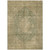10' X 14' Artichoke Green And Beige Medallion Washable Indoor Outdoor Area Rug