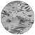 8' Gray And Charcoal Round Floral Washable Indoor Outdoor Area Rug Transitional Style - Gray, Charcoal Color