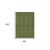 8' X 10' Olive Green And Fern Green Floral Washable Indoor Outdoor Area Rug