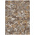 9' X 12' Brown Beige And Gray Floral Washable Indoor Outdoor Area Rug