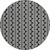 8' Black And Ivory Round Ogee Washable Indoor Outdoor Area Rug
