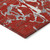 9' X 12' Red Ivory And Gray Striped Washable Indoor Outdoor Area Rug