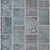 8' X 10' Teal Blue Aqua And Beige Patchwork Washable Indoor Outdoor Area Rug