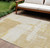 10' X 14' Beige Gold And Tan Abstract Washable Indoor Outdoor Area Rug