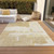 10' X 14' Beige Gold And Tan Abstract Washable Indoor Outdoor Area Rug