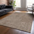 9' X 12' Brown And Ivory Geometric Washable Indoor Outdoor Area Rug Transitional Style - Brown, Ivory Color