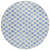8' Sky Blue And Ivory Round Geometric Washable Indoor Outdoor Area Rug - Sky Blue, Ivory