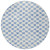 8' Sky Blue And Ivory Round Geometric Washable Indoor Outdoor Area Rug - Sky Blue, Ivory