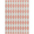 9' X 12' Salmon And Ivory Geometric Washable Indoor Outdoor Area Rug