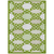 8' X 10' Lime Green And Ivory Trellis Washable Indoor Outdoor Area Rug