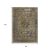 8' X 10' Brown And Denim Blue Medallion Washable Indoor Outdoor Area Rug