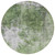 8' Green And Gray Round Abstract Washable Indoor Outdoor Area Rug