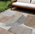 10' X 14' Brown And Gray Abstract Washable Indoor Outdoor Area Rug - Brown, Gray