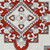 9' X 12' Red And Beige Medallion Washable Indoor Outdoor Area Rug