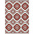 9' X 12' Red And Beige Medallion Washable Indoor Outdoor Area Rug