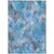 9' X 12' Blue And Gray Floral Washable Indoor Outdoor Area Rug - Blue, Gray