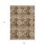 9' X 12' Taupe Floral Medallion Washable Non Skid Indoor Outdoor Area Rug
