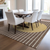 9' X 12' Brown And Beige Striped Washable Indoor Outdoor Area Rug
