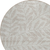 8' Taupe And Beige Round Floral Washable Indoor Outdoor Area Rug