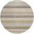 8' Beige And Ivory Round Striped Washable Indoor Outdoor Area Rug - Beige, Ivory
