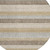 8' Beige And Ivory Round Striped Washable Indoor Outdoor Area Rug - Beige, Ivory