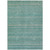 9' X 12' Teal Blue And Beige Striped Washable Indoor Outdoor Area Rug - Teal Blue, Beige