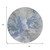 8' Denim Blue And Linen Round Abstract Washable Indoor Outdoor Area Rug