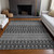 10' X 14' Gray Silver And Charcoal Tribal Washable Indoor Outdoor Area Rug